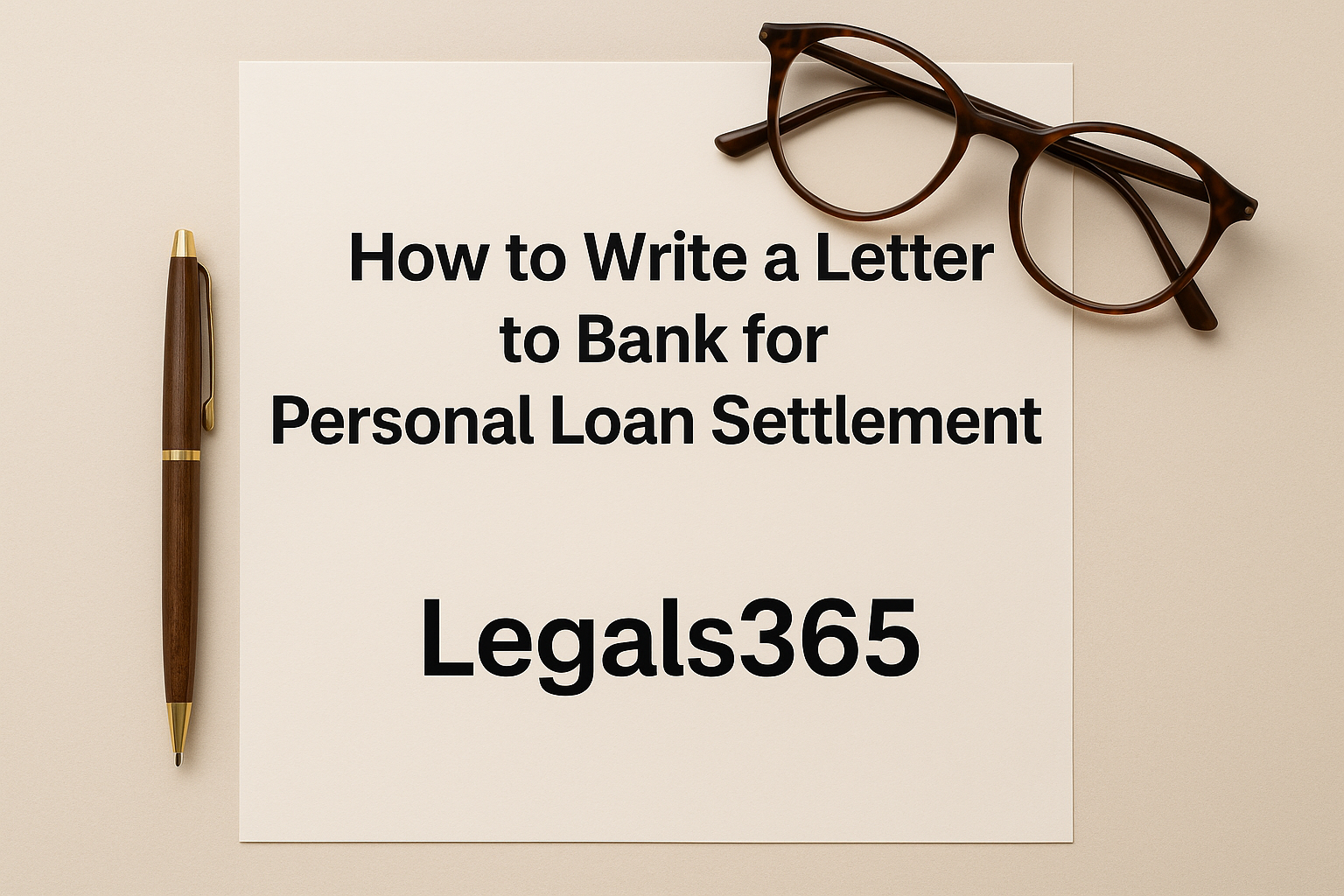 How to write a letter to bank for personal loan settlement?