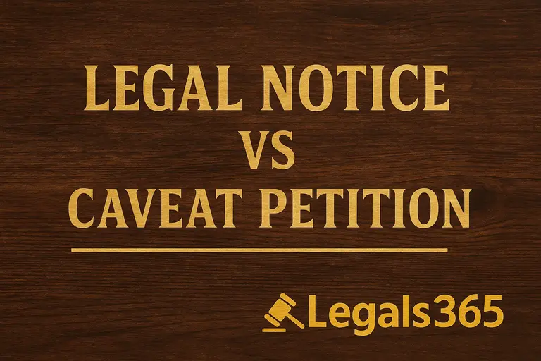 Difference Between Caveat Petitions and Legal Notices